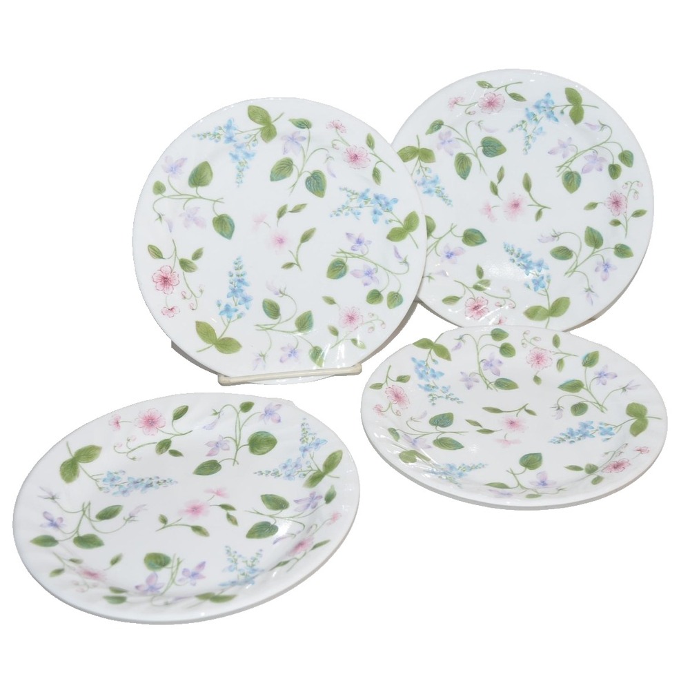 Corelle Impressions Delicate Array 7.25" Bread Plate Dessert Floral Swirls 4 pc